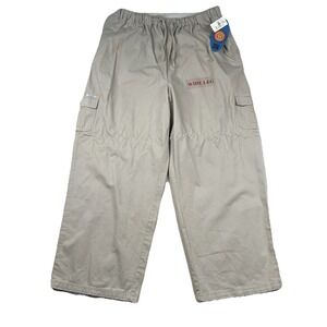 Vintage RVT Camping Pants Womens 26W Oversized Canvas Baggy Khaki Beige 90s